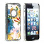 Wholesale iPhone 5 5S  Fusion Diamond Chrome Case (Flower MIX)